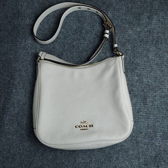 Coach Tote bag Ellie File bag shoulder bag Leather medium White Chalk CU960 - Picture 2 of 14